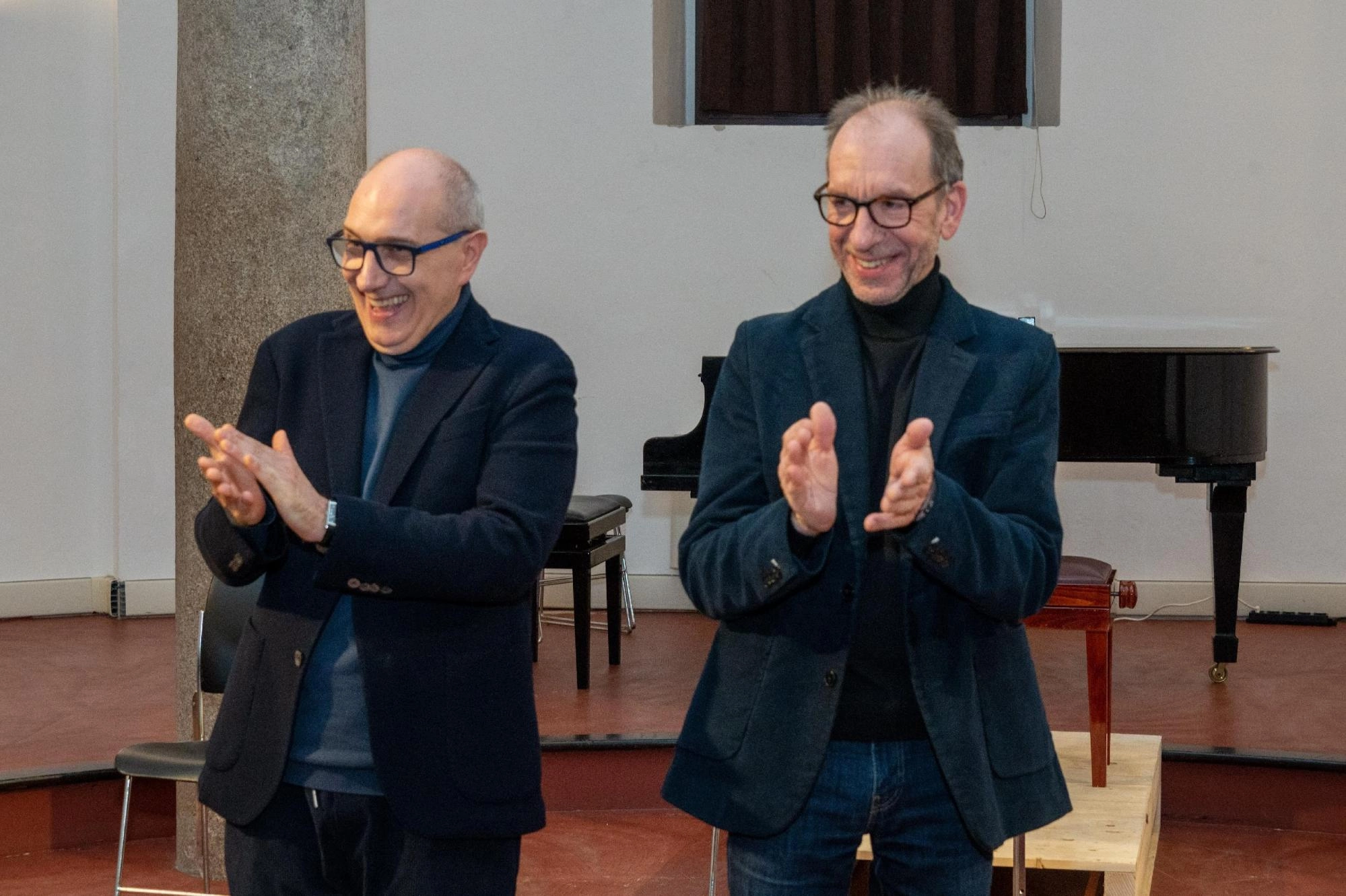 Again, the judges offer comments to the competitors after the award ceremony